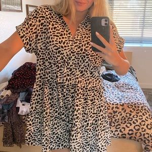 Printed Collared Dress